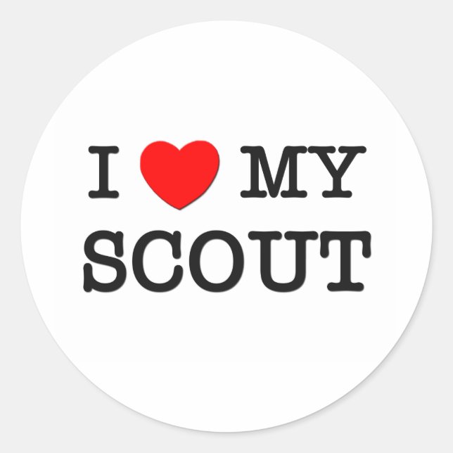 I Love My SCOUT Classic Round Sticker (Front)