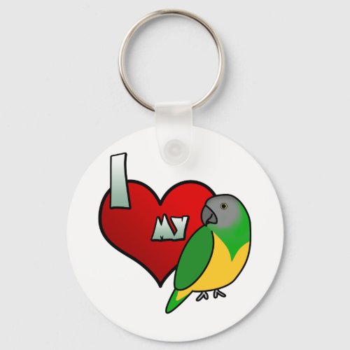 I Love my Senegal Parrot Keychain