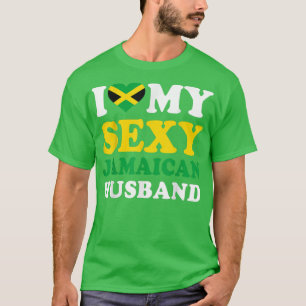I love My Sey Jamaican Husband Jamaica Wife Gift  T-Shirt