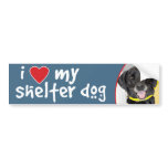 I Love My Shelter Dog Black Lab Mix Bumper Sticker