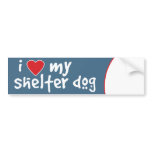 I Love My Shelter Dog Bumper Sticker