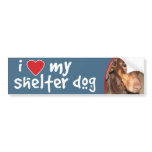 I Love My Shelter Dog Doberman Bumper Sticker