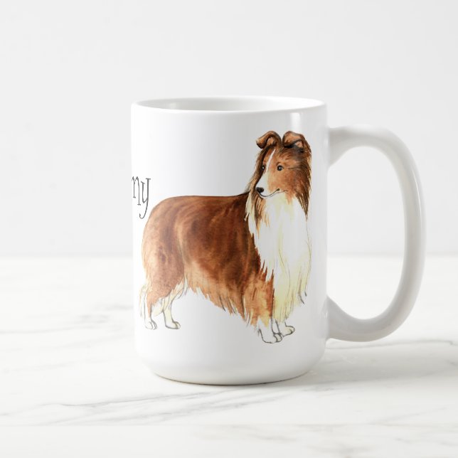 I Love my Sheltie Coffee Mug (Right)