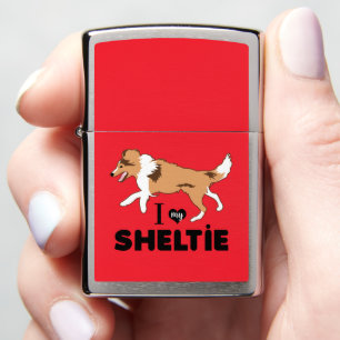 I Love my Sheltie Shetland Sheepdog Collie Zippo Lighter