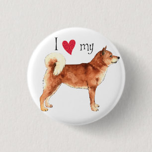 I Love my Shiba Inu Button