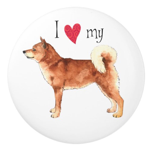 I Love my Shiba Inu Ceramic Knob