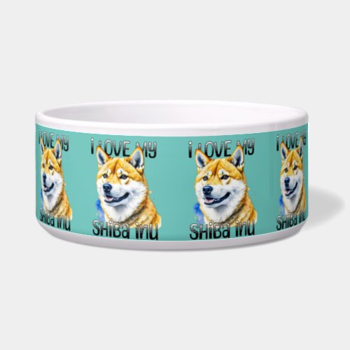 I Love My Shiba Inu  Dog Owner  Bowl