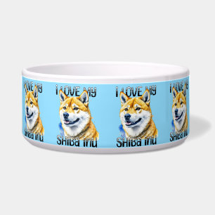 I Love My Shiba Inu   Dog Owner  Bowl