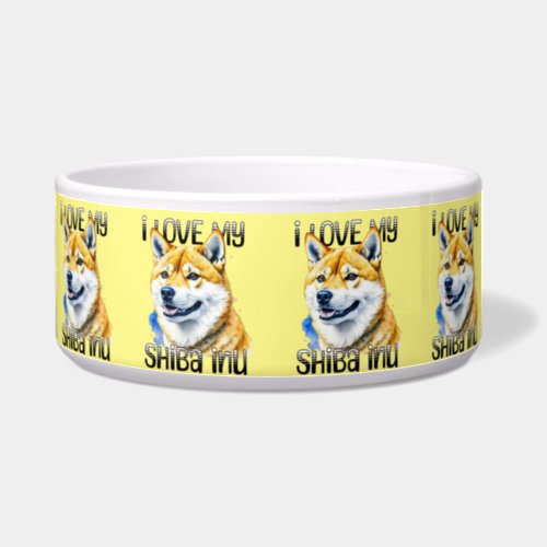 I Love My Shiba Inu  Dog Owner  Bowl