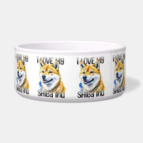 I Love My Shiba Inu  Dog Owner  Bowl