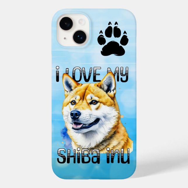 I Love My Shiba Inu | Dog Owner  Case-Mate iPhone Case (Back)