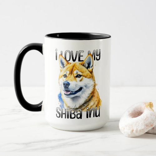 I Love My Shiba Inu  Dog Owner  Mug