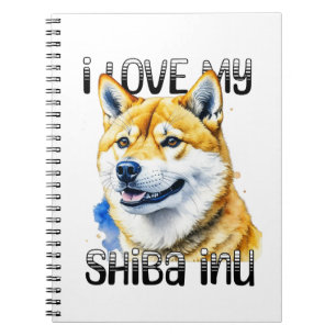 I Love My Shiba Inu Dog Owner Notebook