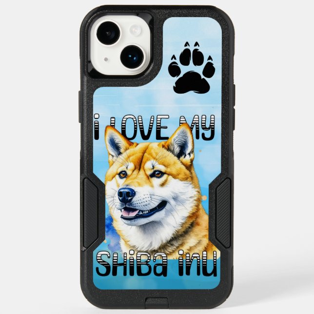 I Love My Shiba Inu | Dog Owner  Otterbox iPhone Case (Back)