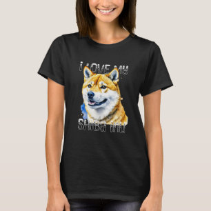 I Love My Shiba Inu Dog Owner T-Shirt
