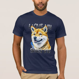 I Love My Shiba Inu Dog Owner T-Shirt
