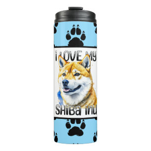 I Love My Shiba Inu Dog Owner Thermal Tumbler