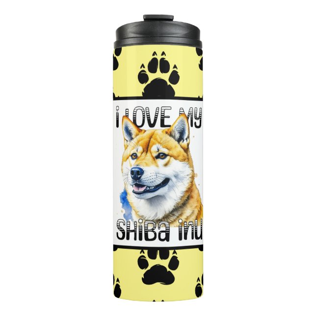 I Love My Shiba Inu | Dog Owner  Thermal Tumbler (Front)