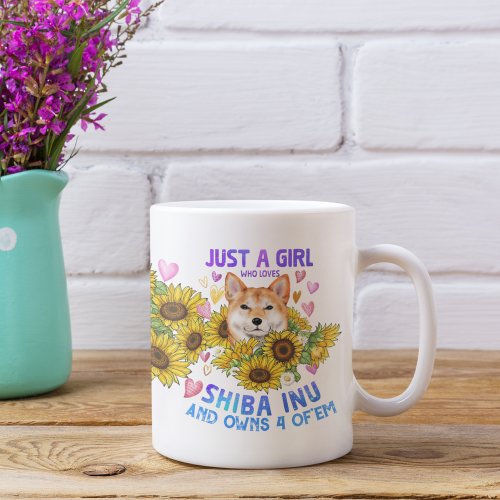 I Love My Shiba Inu Dog Pet Glowing Heart Coffee Coffee Mug