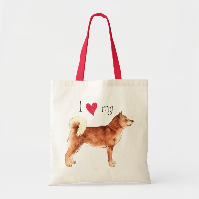 I Love my Shiba Inu Tote Bag (Front)