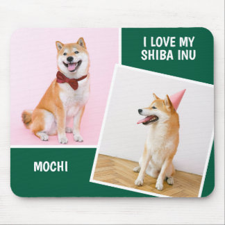 I Love My Shiba Inu Two Photo Mouse Pad