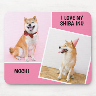 I Love My Shiba Inu Two Photo Mouse Pad