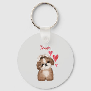 I Love my Shih Tzu Dog Personalized  Keychain