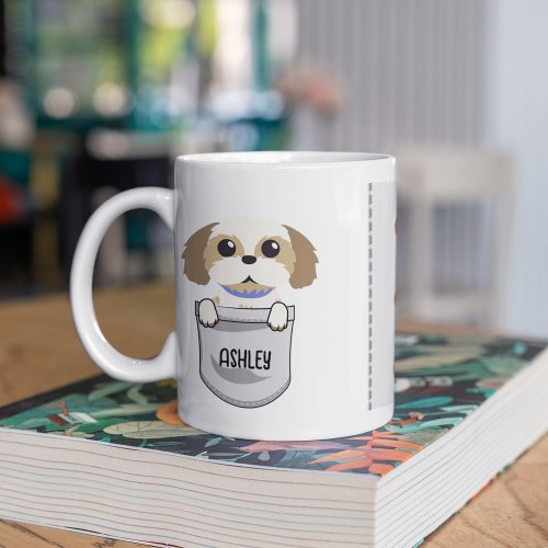 I Love My Shih tzu Dog Pet Glowing Heart Coffee Mug