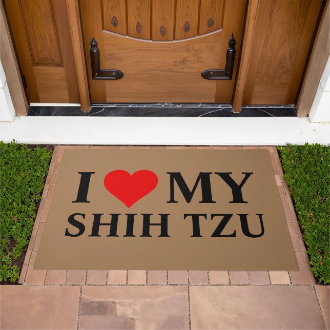 I Love my Shih Tzu Doormat (Outdoor)