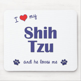 I Love My Shih Tzu (Male Dog) Mouse Pad