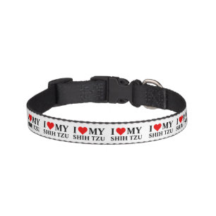 I Love my Shih Tzu Pet Collar