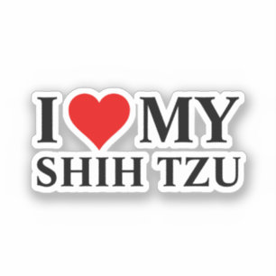 I Love my Shih Tzu Sticker