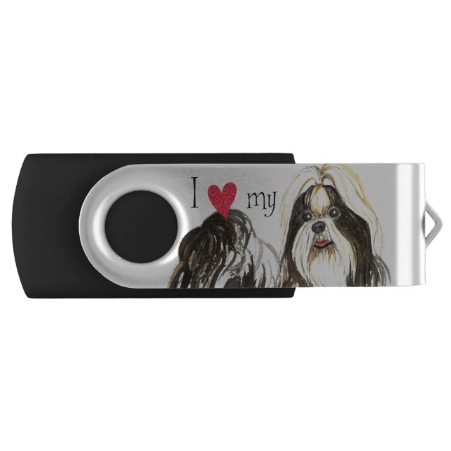 I Love my Shih Tzu USB Flash Drive (Front)