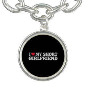 I Love My Short GF Girl Boy Couple Valentines Day Bracelet