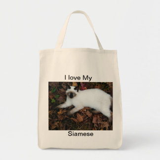 I love My Siamese, (c)kgberry 2010 Organic  Tote Bag