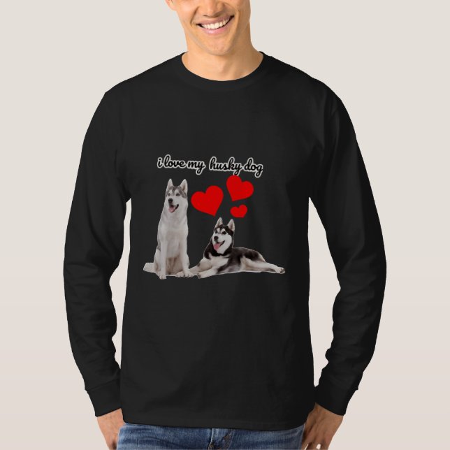 I Love My Siberian Husky     T-Shirt (Front)