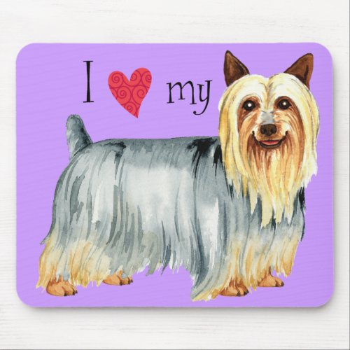 I Love my Silky Terrier Mouse Pad