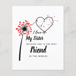 I Love My SISTER - Best Friend Personalized Gift Flyer