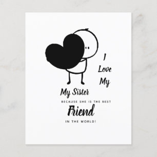 I Love My SISTER - Best Friend Personalized Gift Flyer