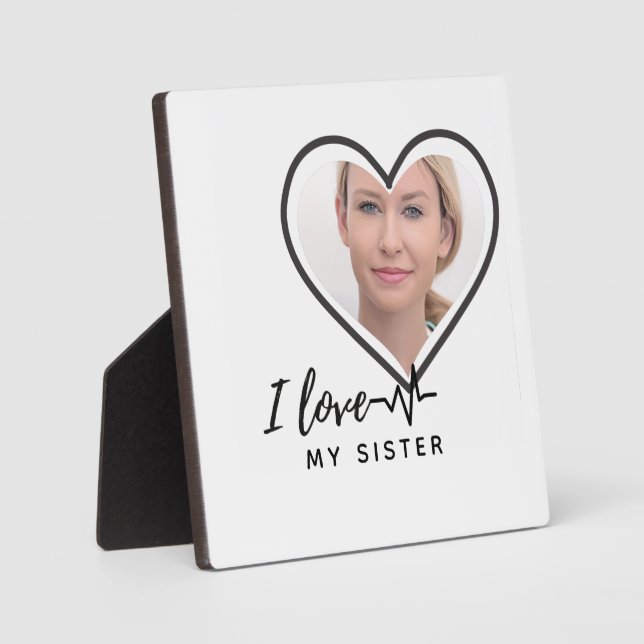 I Love My SISTER - Best Friend Personalized Gift Plaque (Front)