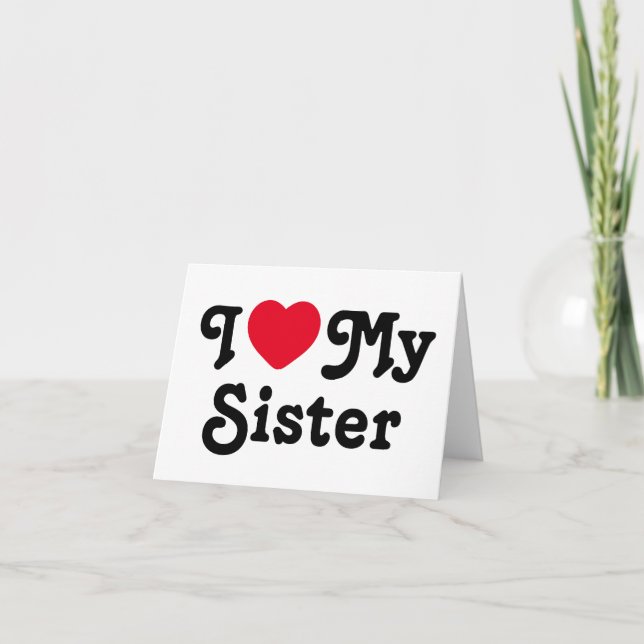 I love my sister holiday card (Front)