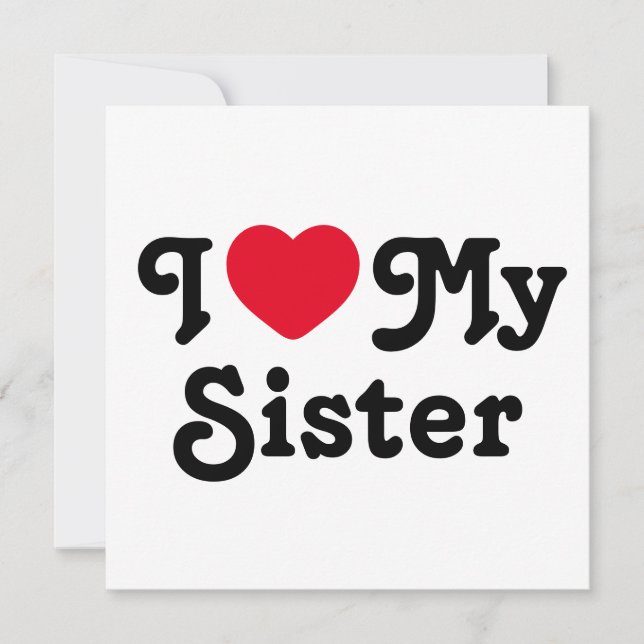 I love my sister holiday card (Front)