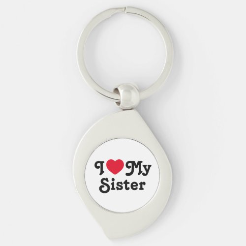 I love my sister keychain