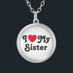 I love my sister silver plated necklace<br><div class="desc">I love my sister necklace is the perfect gift to let your sisters know you love them their special day: wedding day gift or graduation day encouragement. It is a perfect gift for sister and can be read as a love message to your sister or sarcastic funny one. You choose......</div>