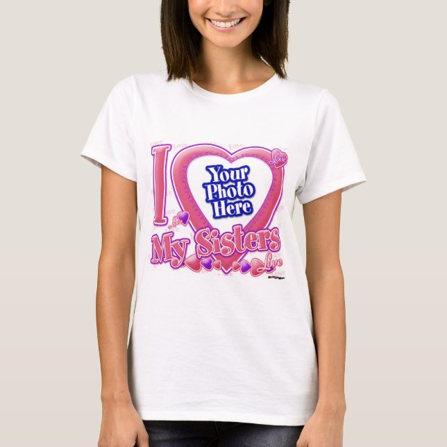 I Love My Sisters pink/purple - photo T-Shirt (Front)