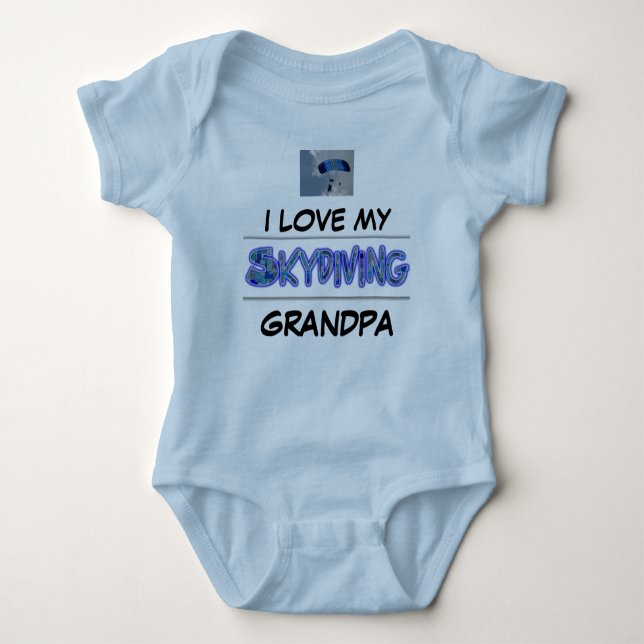 I love my Skydiving Grandpa Baby Bodysuit (Front)