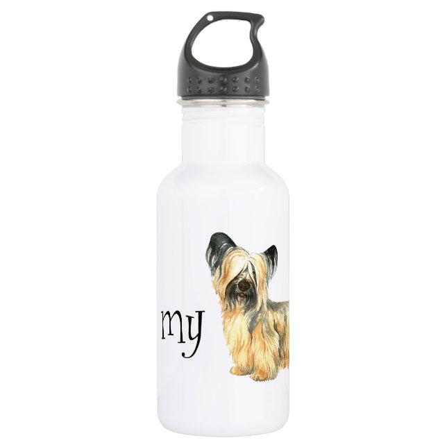 I Love my Skye Terrier Water Bottle (Front)