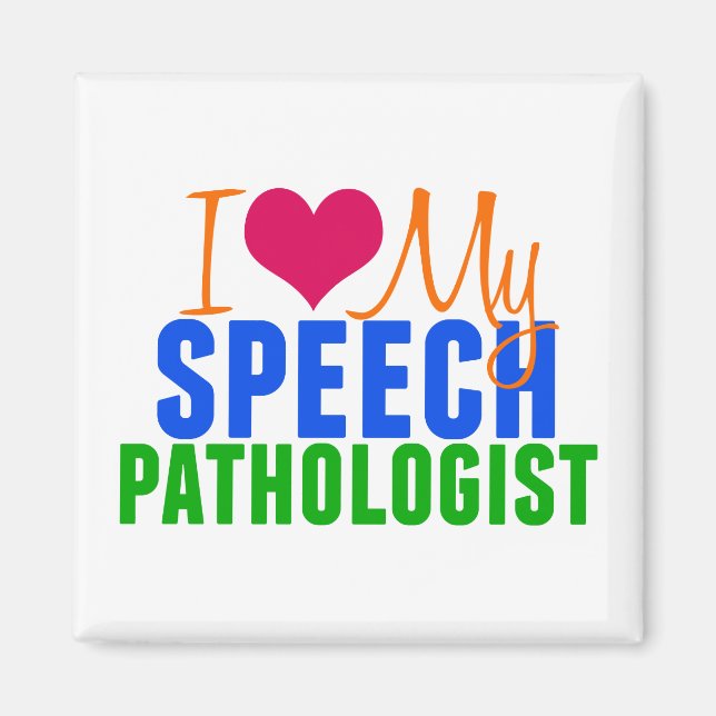 I Love My SLP Magnet (Front)