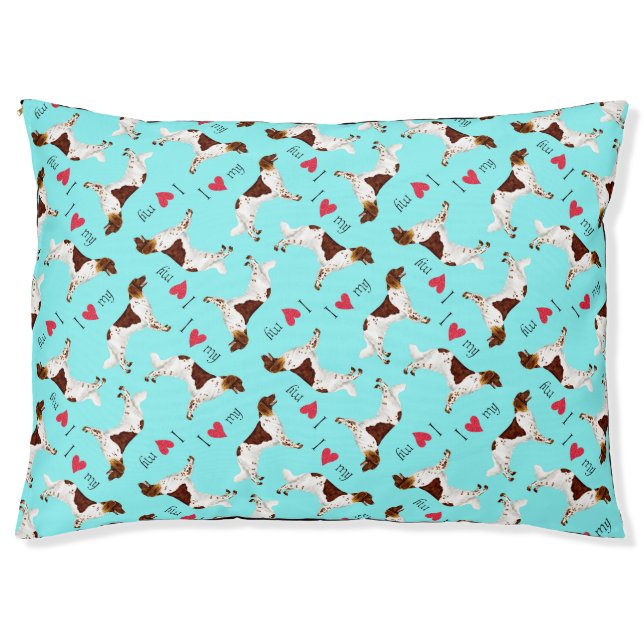 I Love my Small Munsterlander Pet Bed (Front)