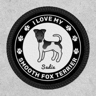 I Love My Smooth Fox Terrier - Black And White Dog Patch